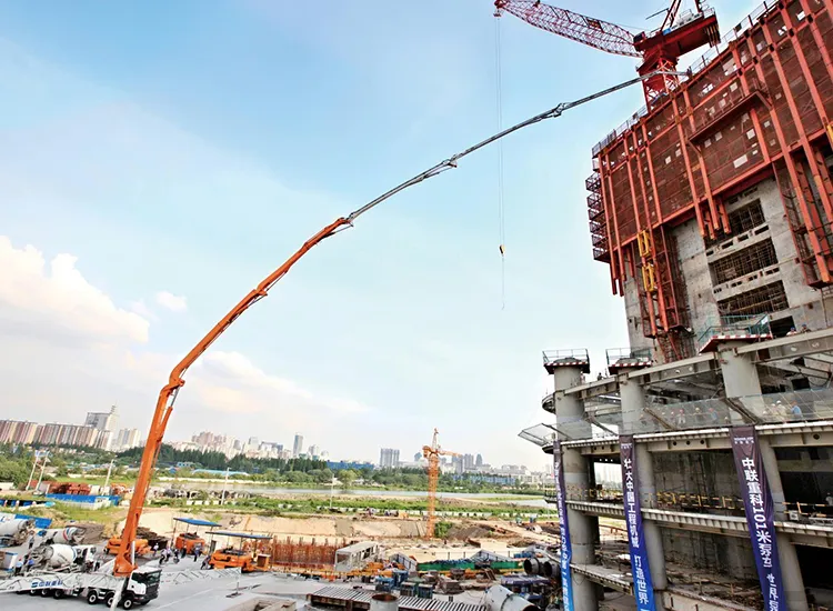 101 m carbon-fiber concrete boom pump truck