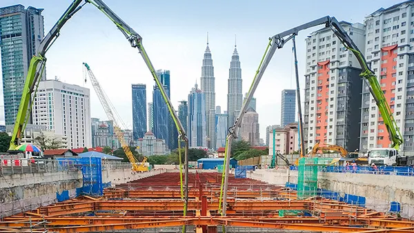 47X-5RZ truck pump at the Kuala Lumpur Metro Project, Malaysia