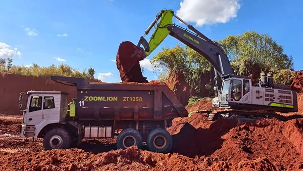 Large Excavator ZE750G at the Democratic Republic of the Congo