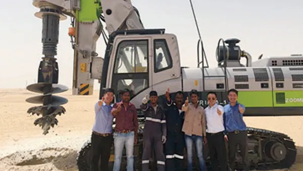 ZR160A-1 rotary drilling rig operating in Saudi Arabia