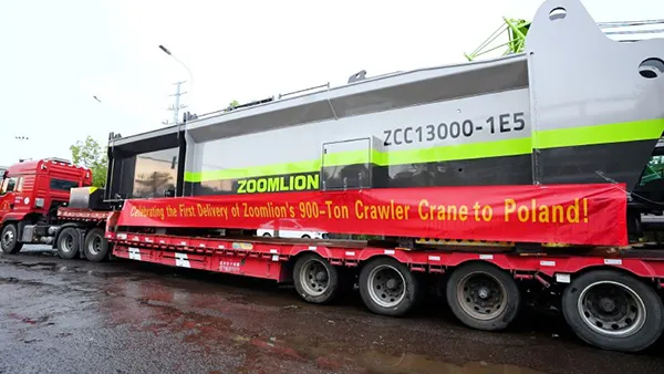 ZOOMLION Exports China's Largest-Capacity Crawler Crane to Poland