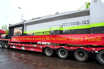 ZOOMLION Exports China's Largest-Capacity Crawler Crane to Poland