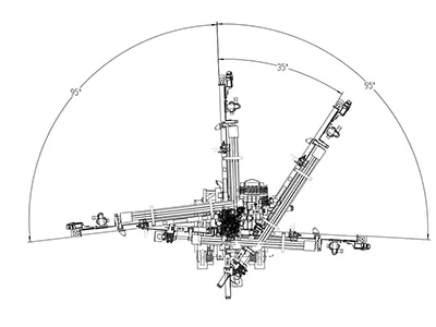 Propulsive beam fluctuating angle