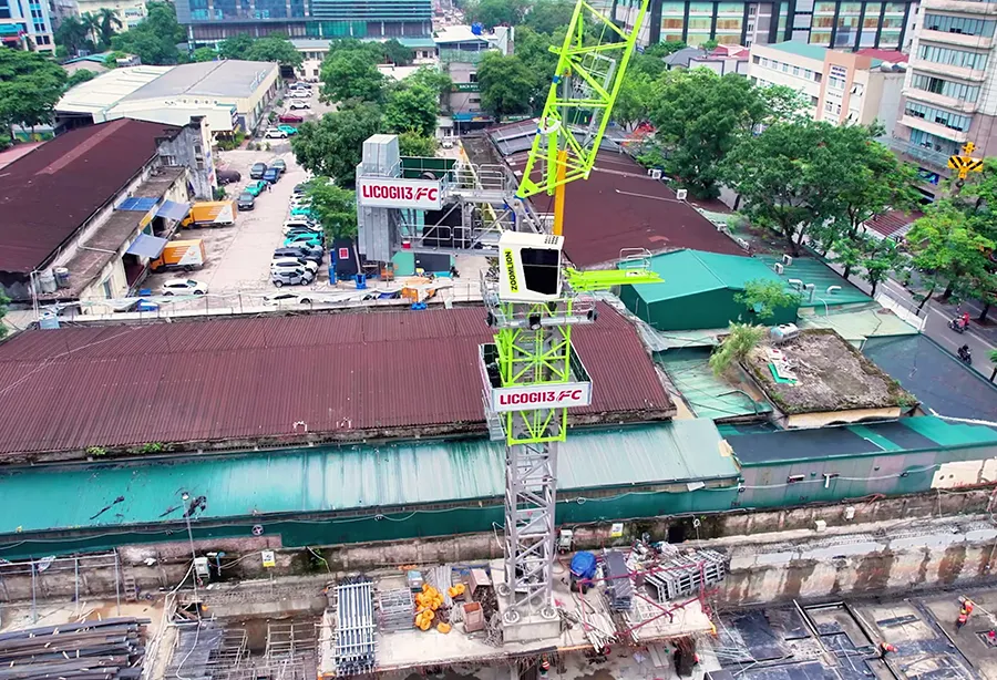 RL165-10 Topless Hydraulic Luffing Jib Crane