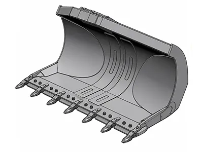 Side dump bucket